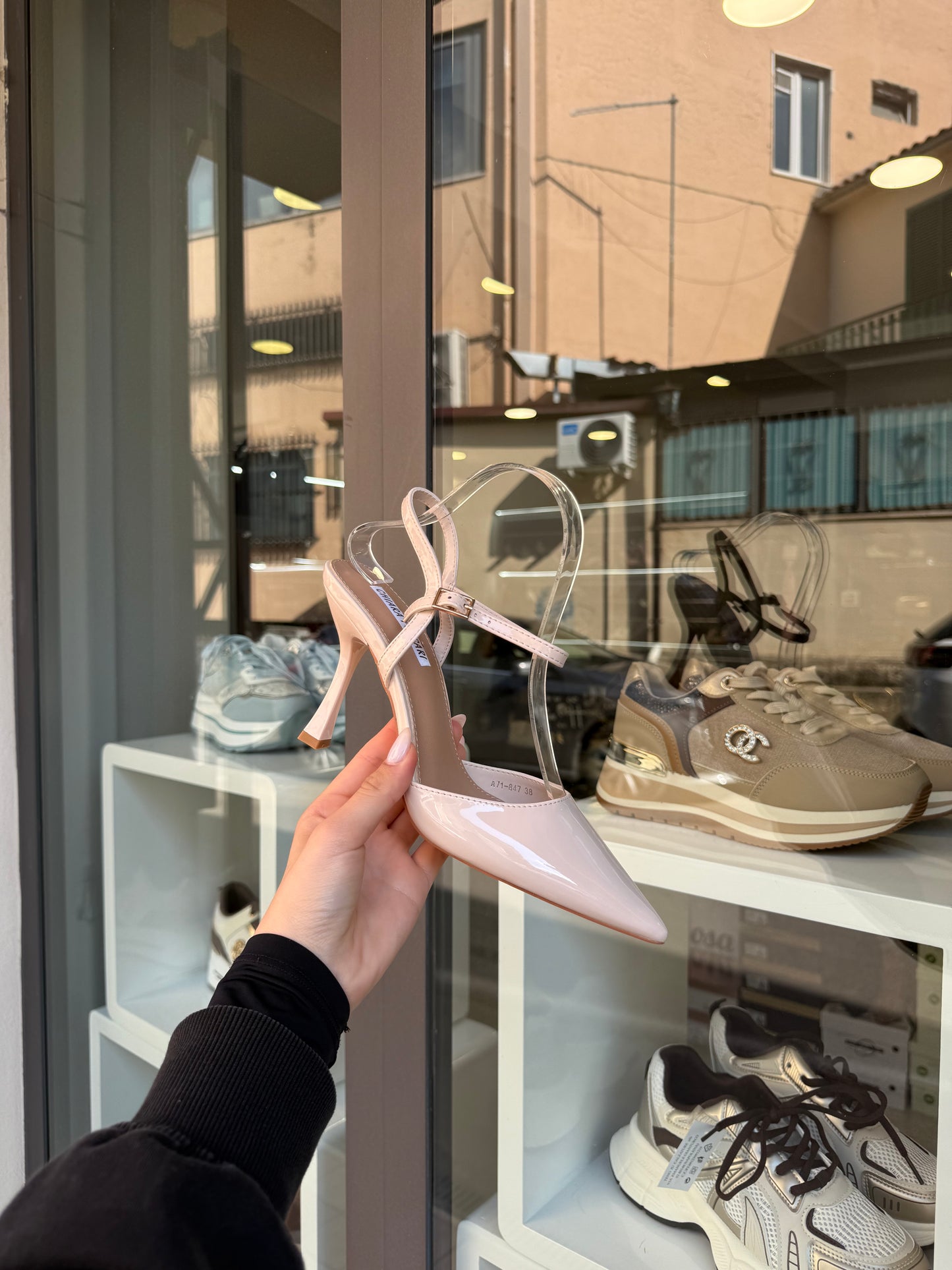 butter-colored pumps