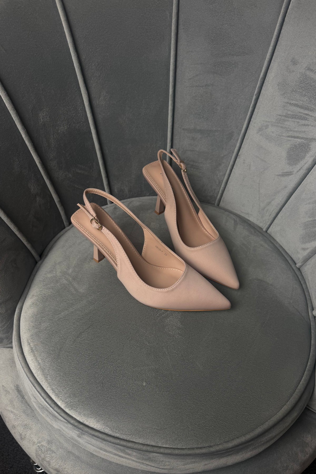 SLINGBACK NUDE IN RASO