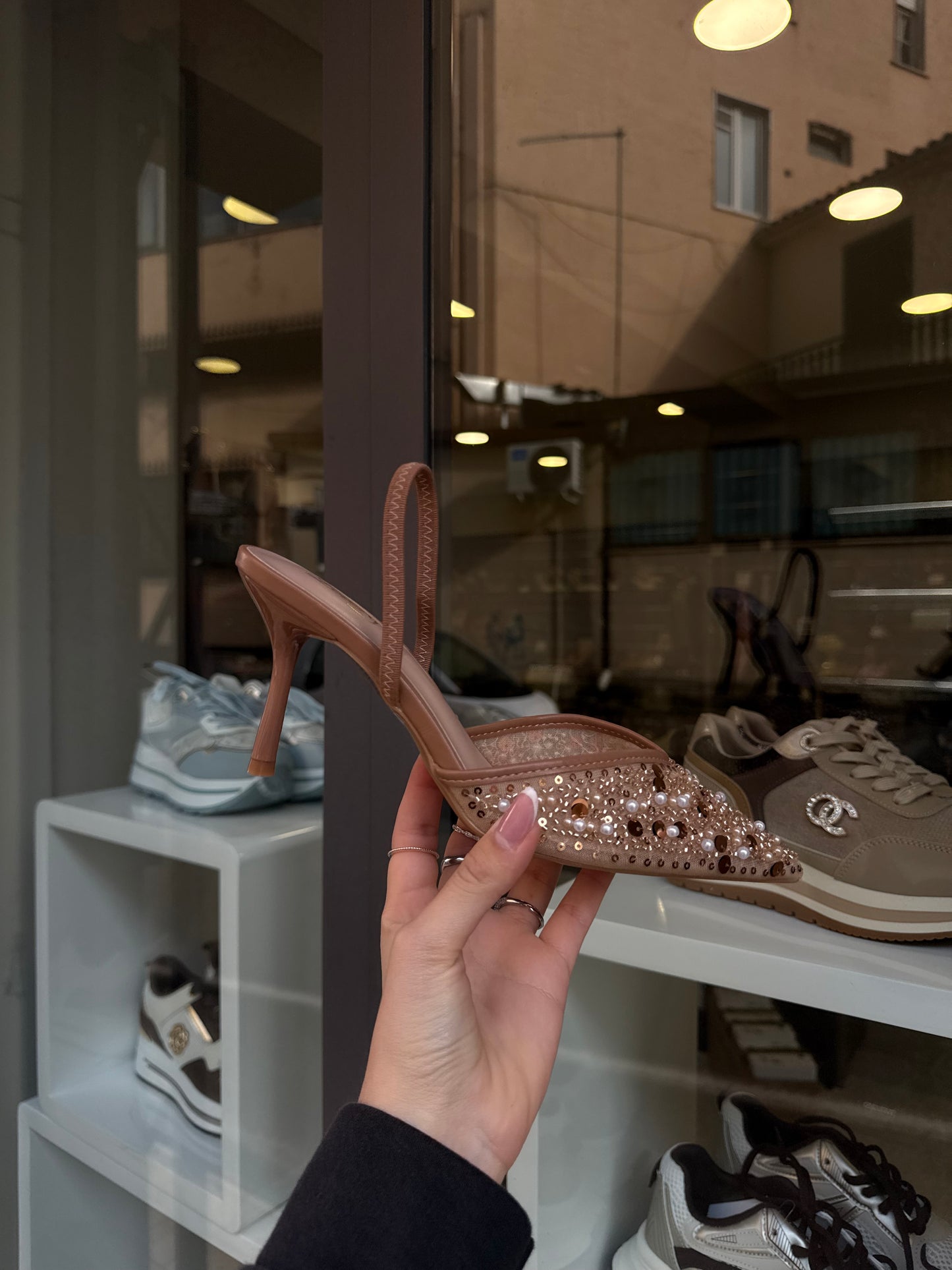 slingback modello Z*RA crema