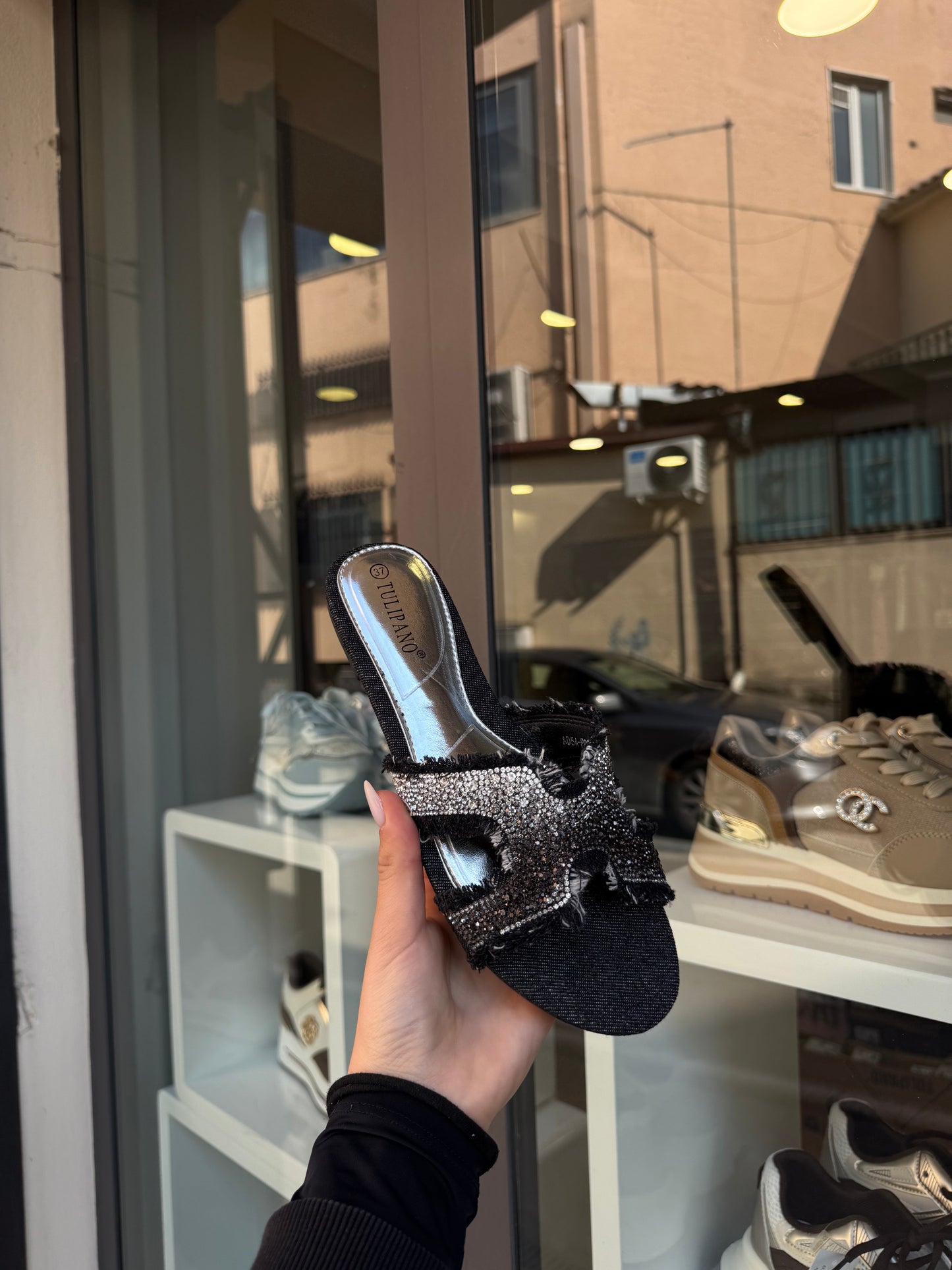 grey HERM*S slippers