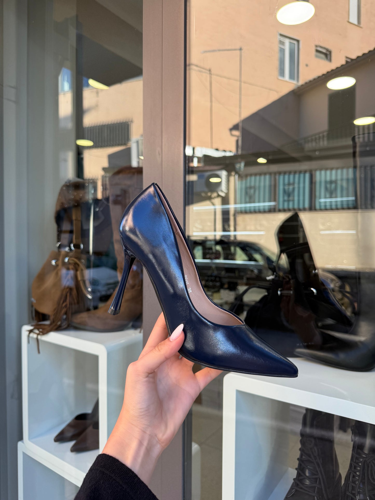 decolleté blu notte