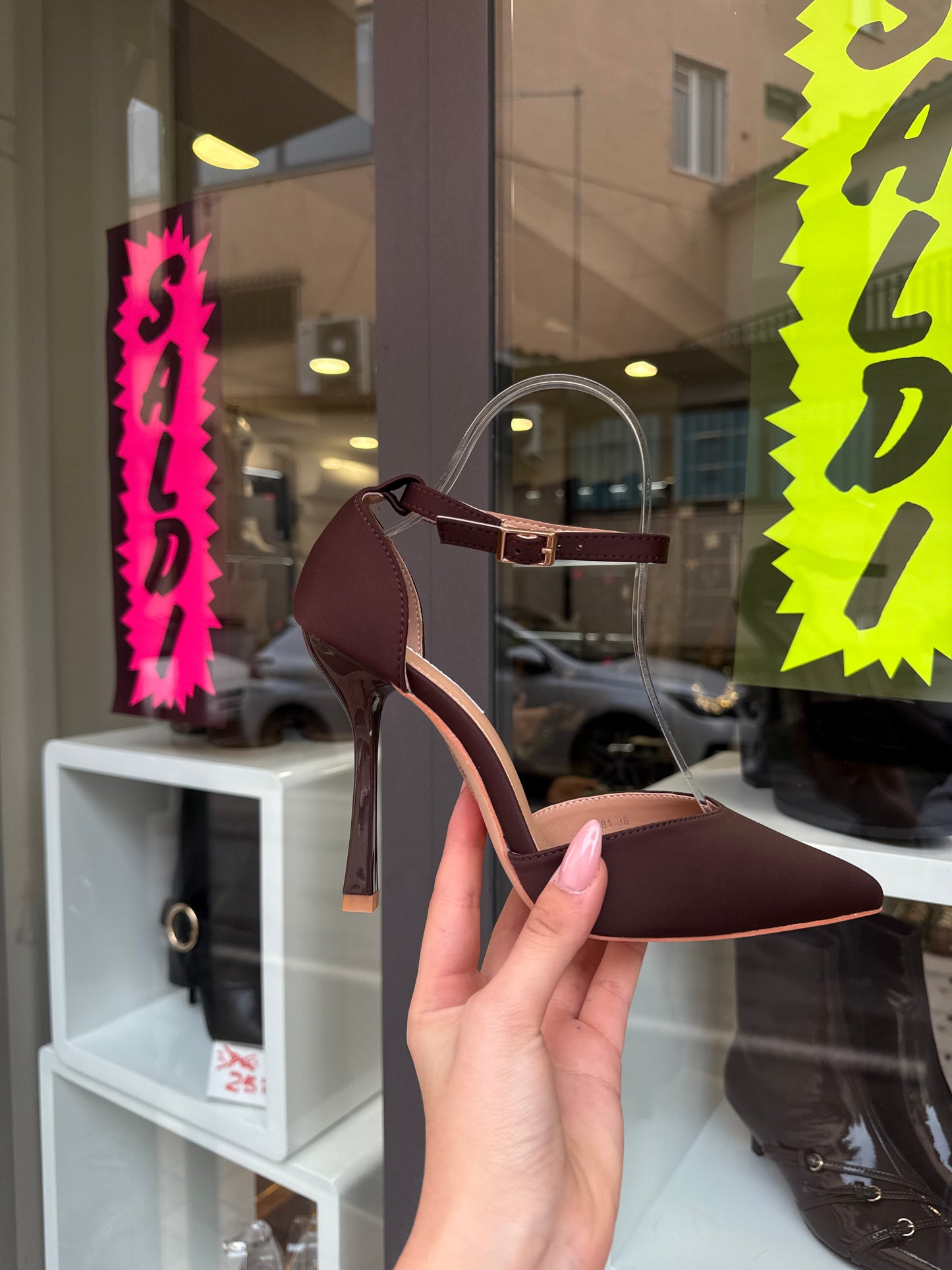 decolleté CHOCO in raso