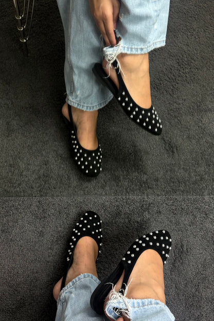BALLERINE CON BORCHIE NERE