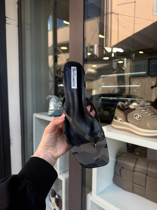 ciabatte MILITARY con tacco Kitten