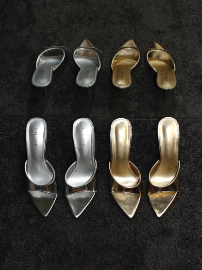 mules METALLIC