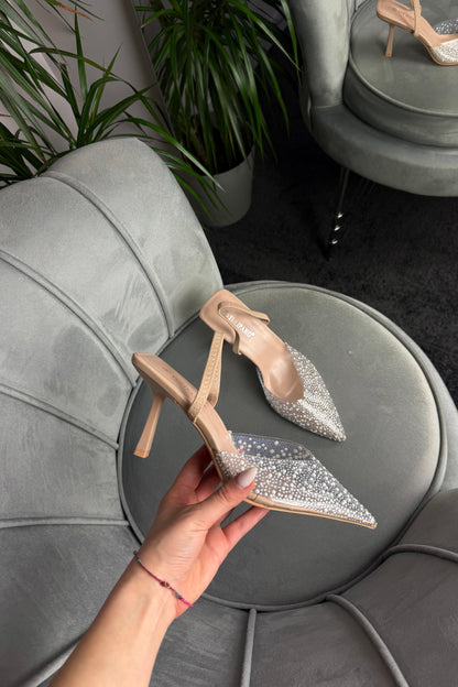 PEARL and SWAROVSKI slingbacks