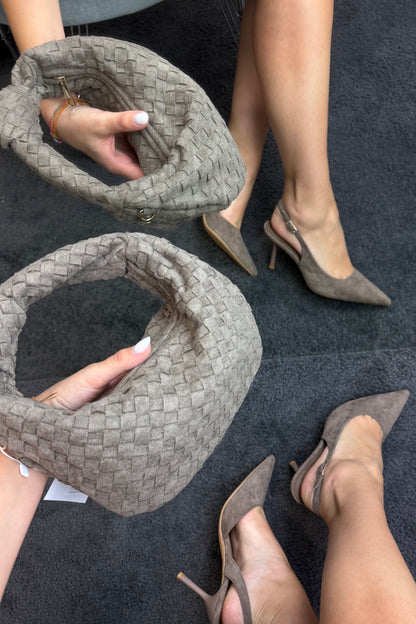 BORSA INTRECCIO KHAKI
