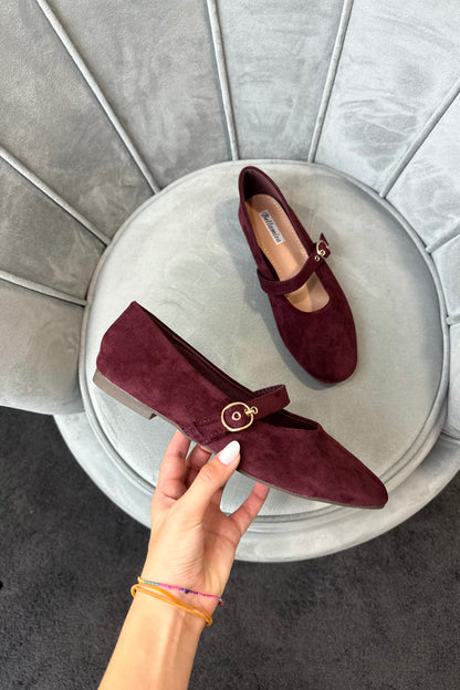 BALLERINE SCAMOSCIATE BORDEAUX