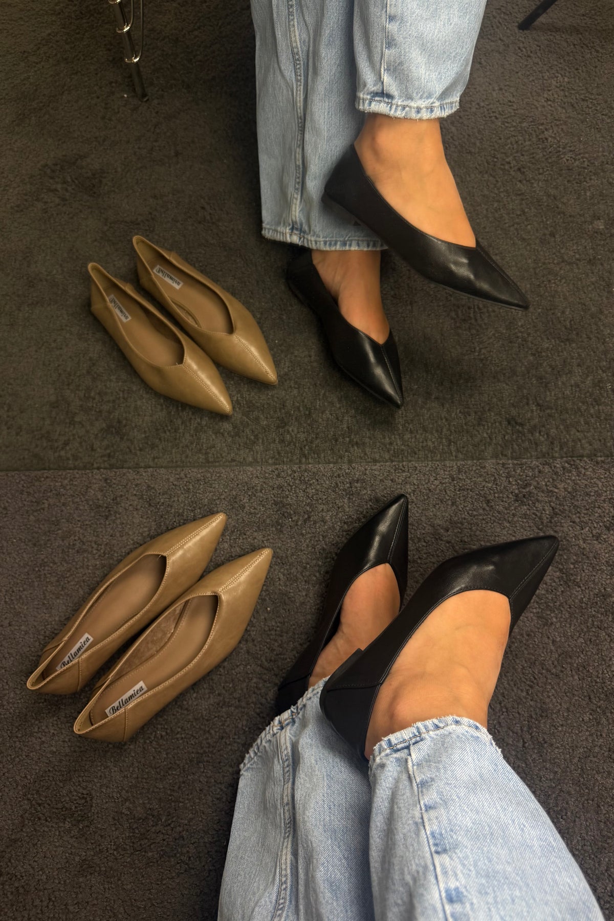 BALLERINE IN ECOPELLE NERE