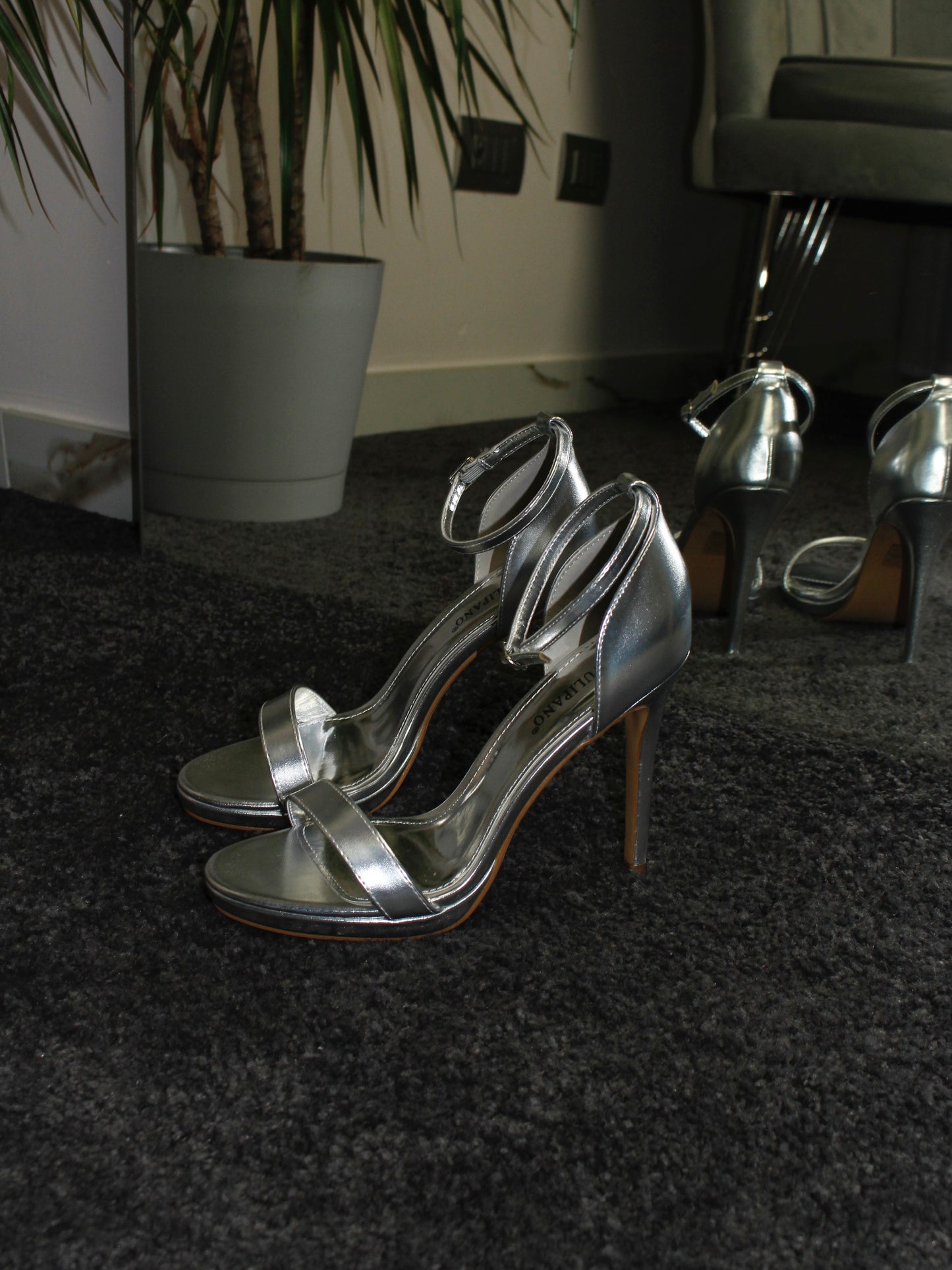 sandali SILVER con plateau