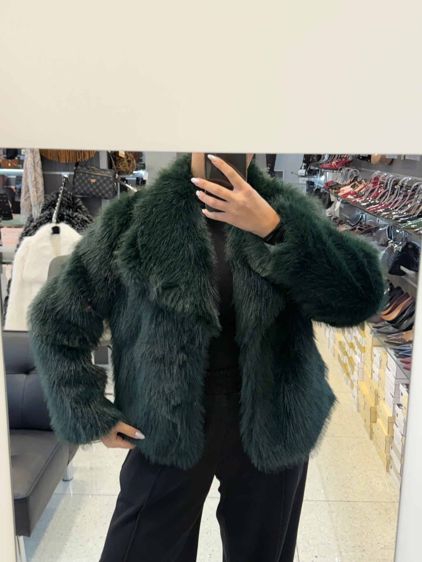 pelliccia VERDE BOTTIGLIA