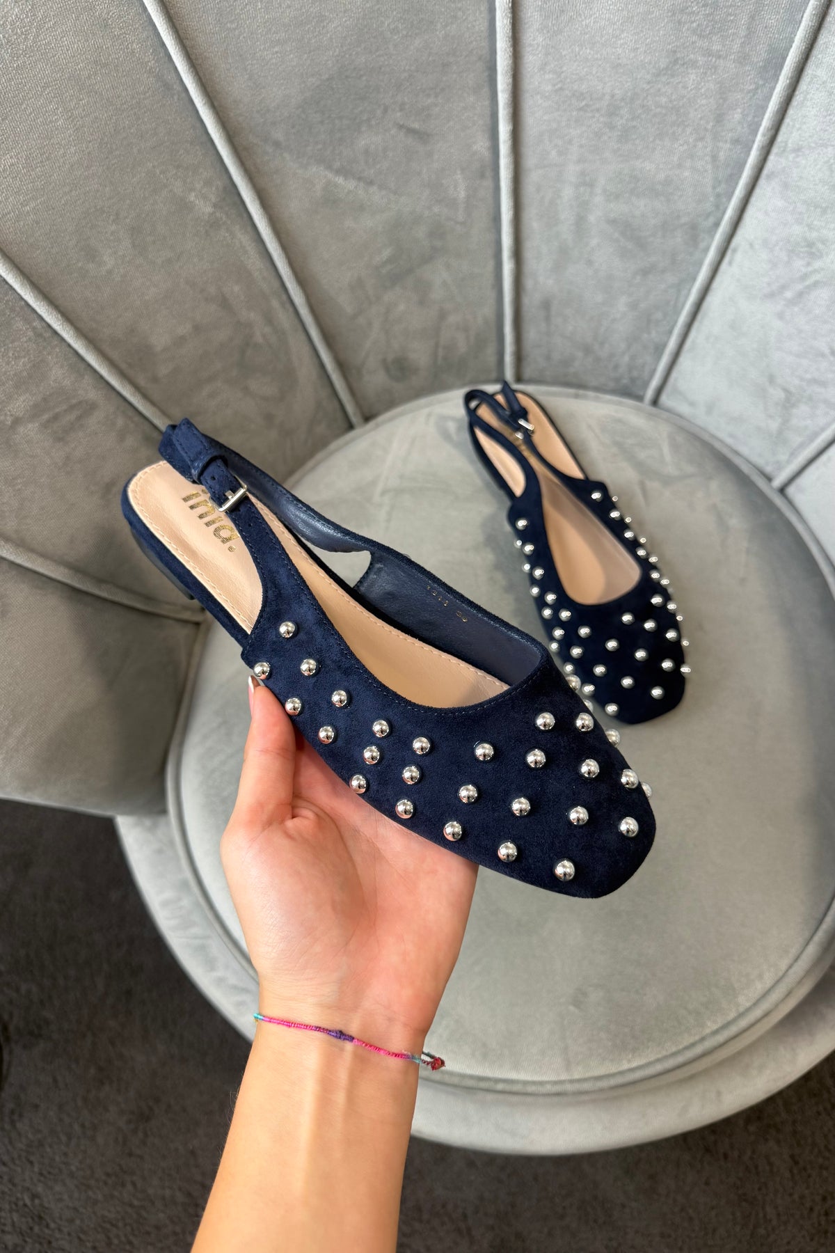 BALLERINE CON BORCHIE BLU