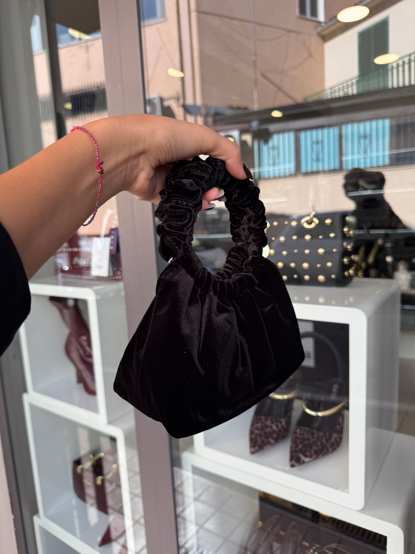 mini bag VELVET nera