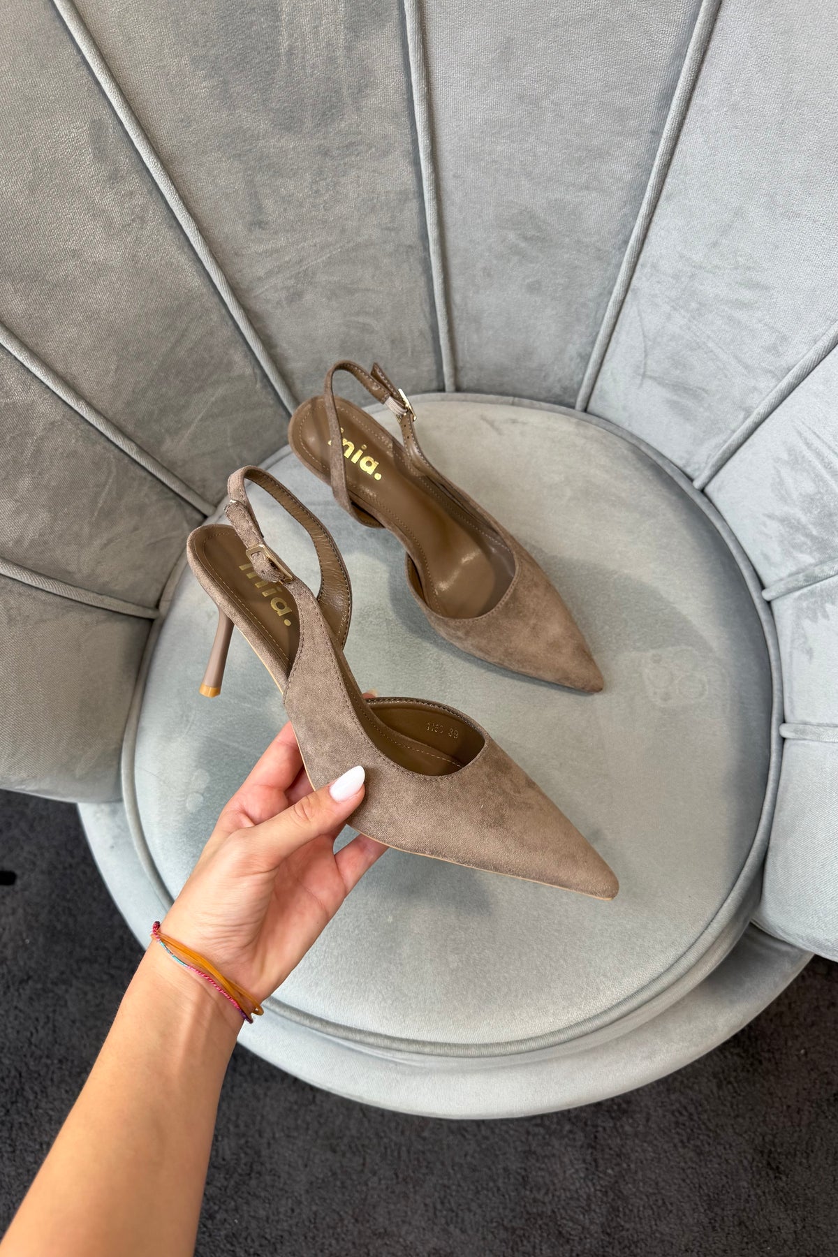 SLINGBACK SCAMOSCIATE KHAKI