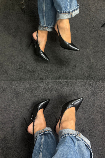 SLINGBACK “V” IN ECOPELLE