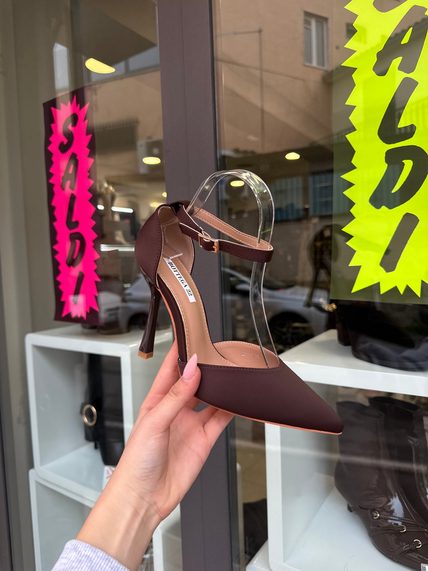 decolleté CHOCO in raso