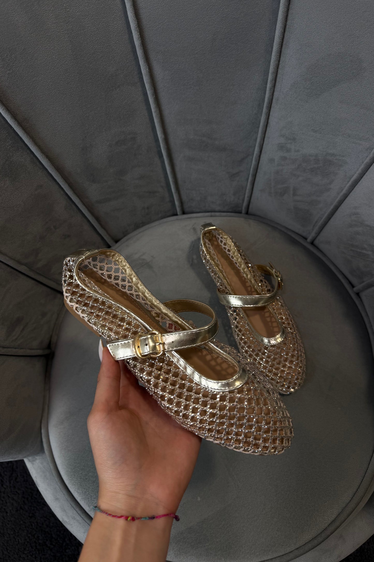 BALLERINE ORO CON SWAROVSKI