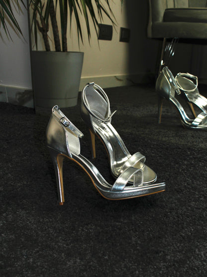 sandali SILVER con plateau