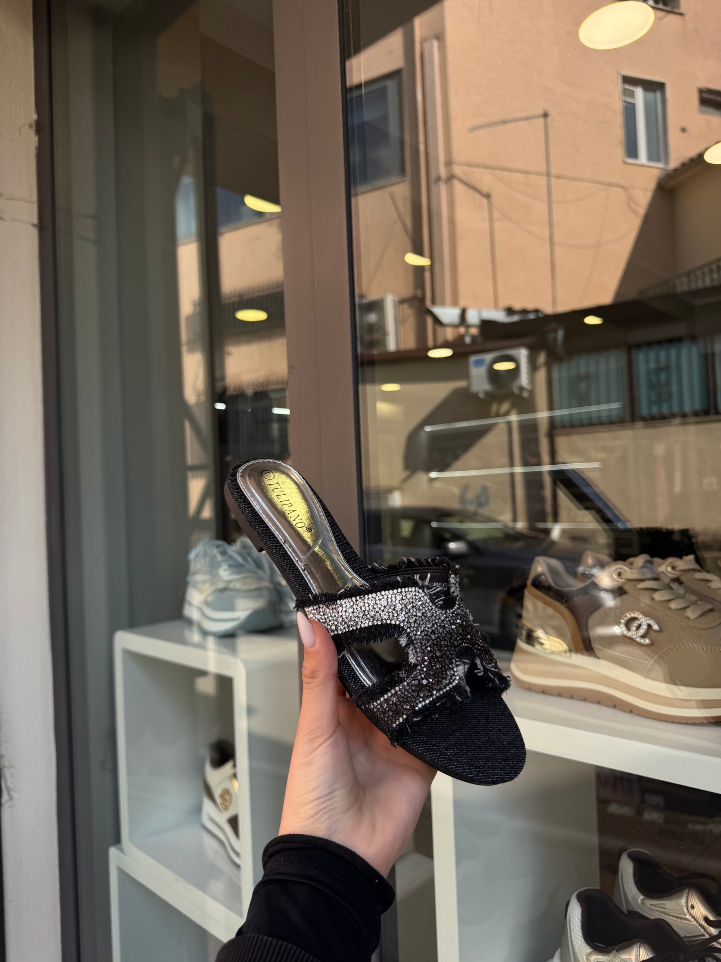 grey HERM*S slippers