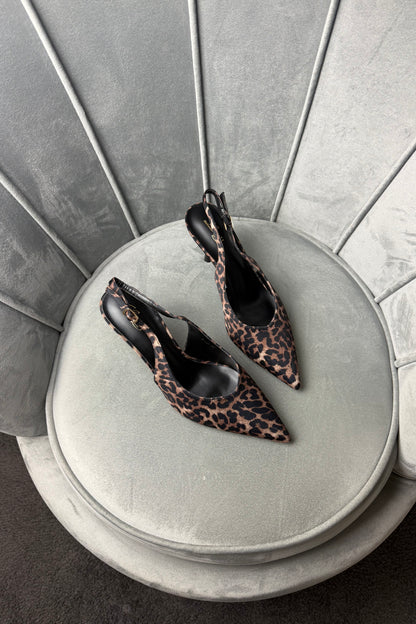 SLINGBACK “V” LEOPARD