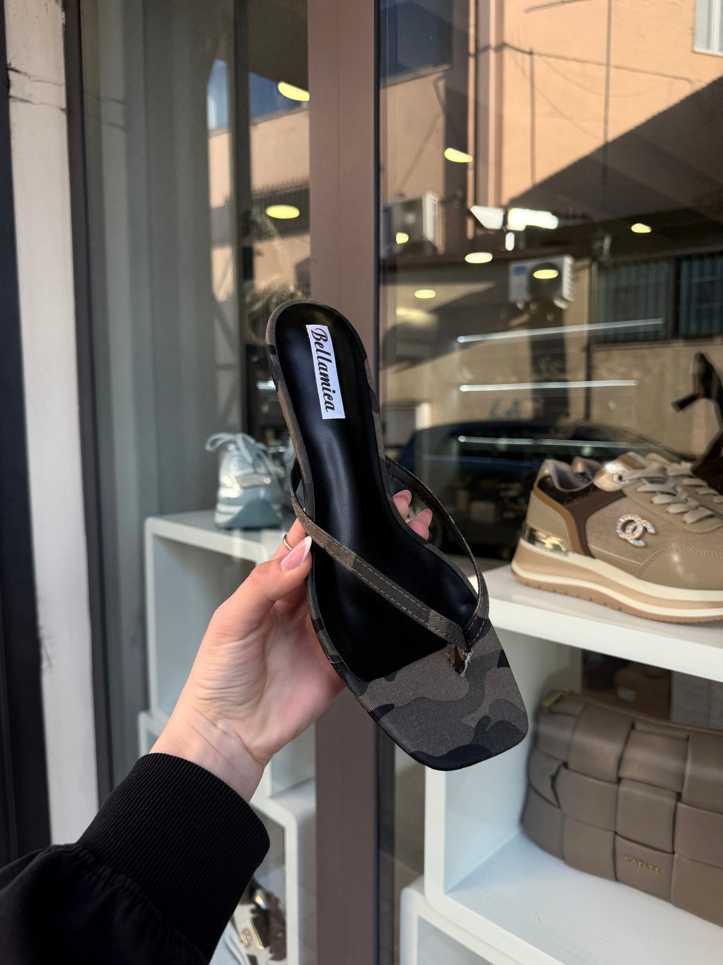 ciabatte MILITARY con tacco Kitten