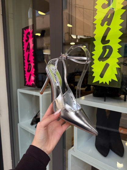 silver court shoes