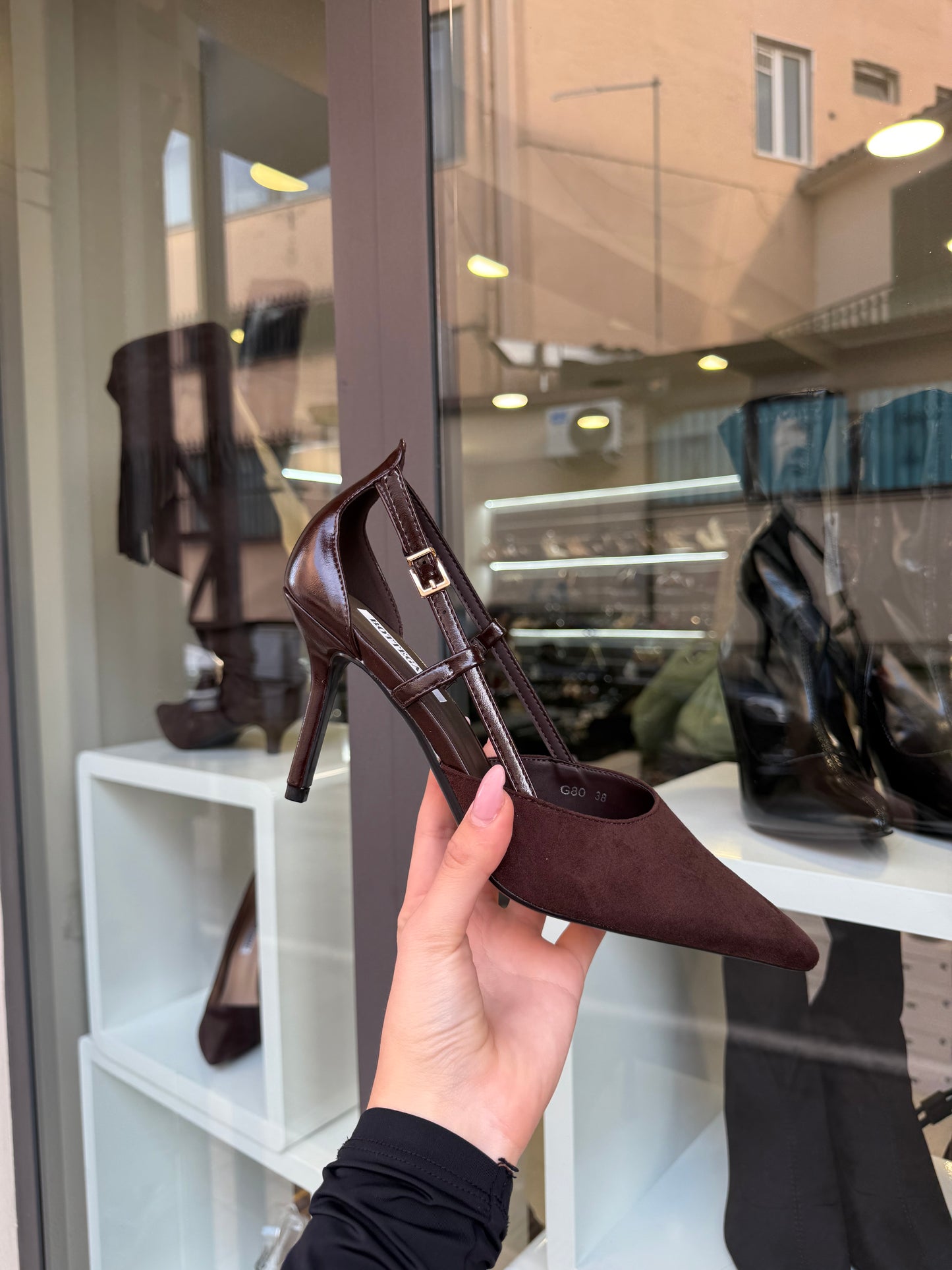 decolleté scamosciate choco