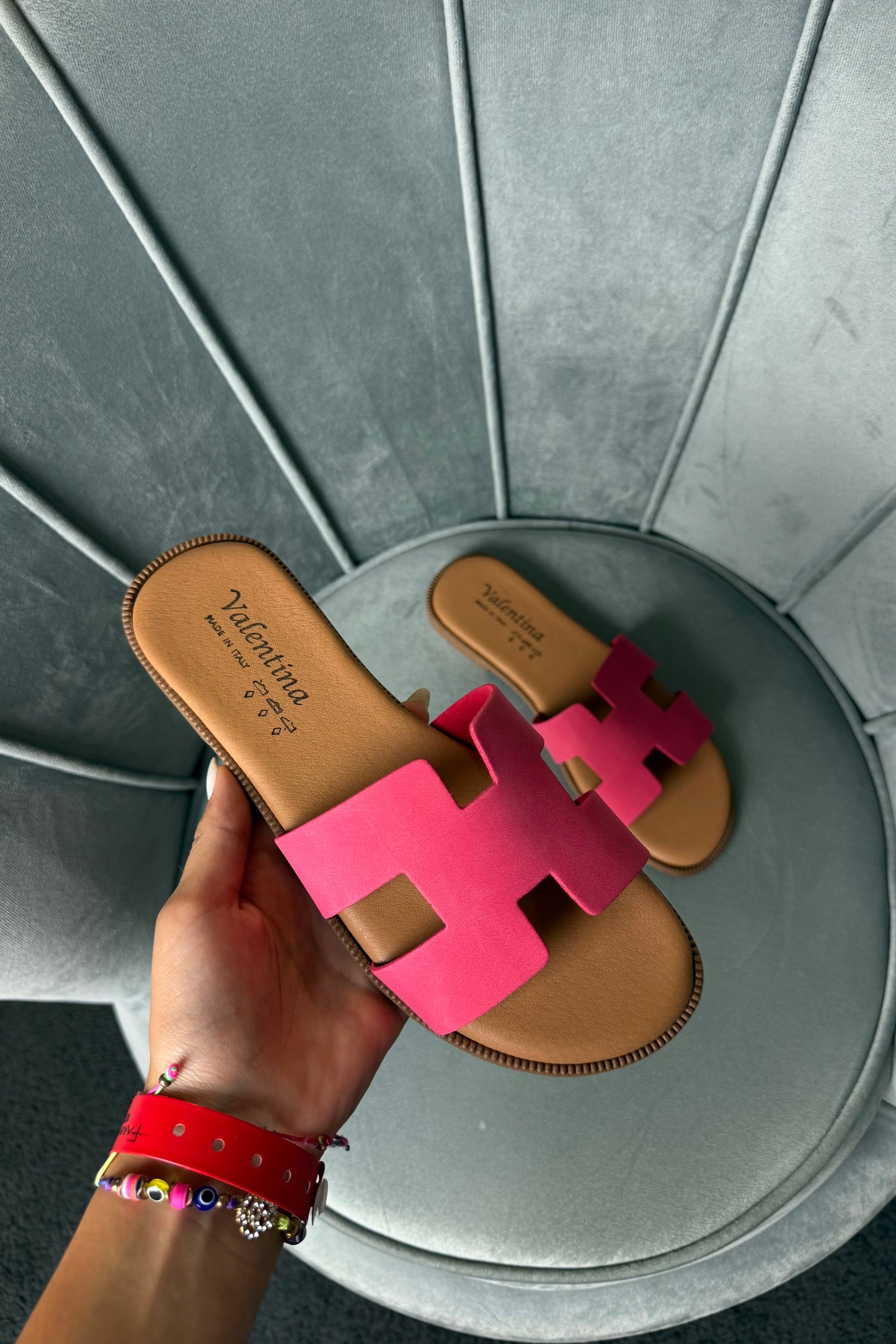 CIABATTE MODELLO HERM*S FUCSIA