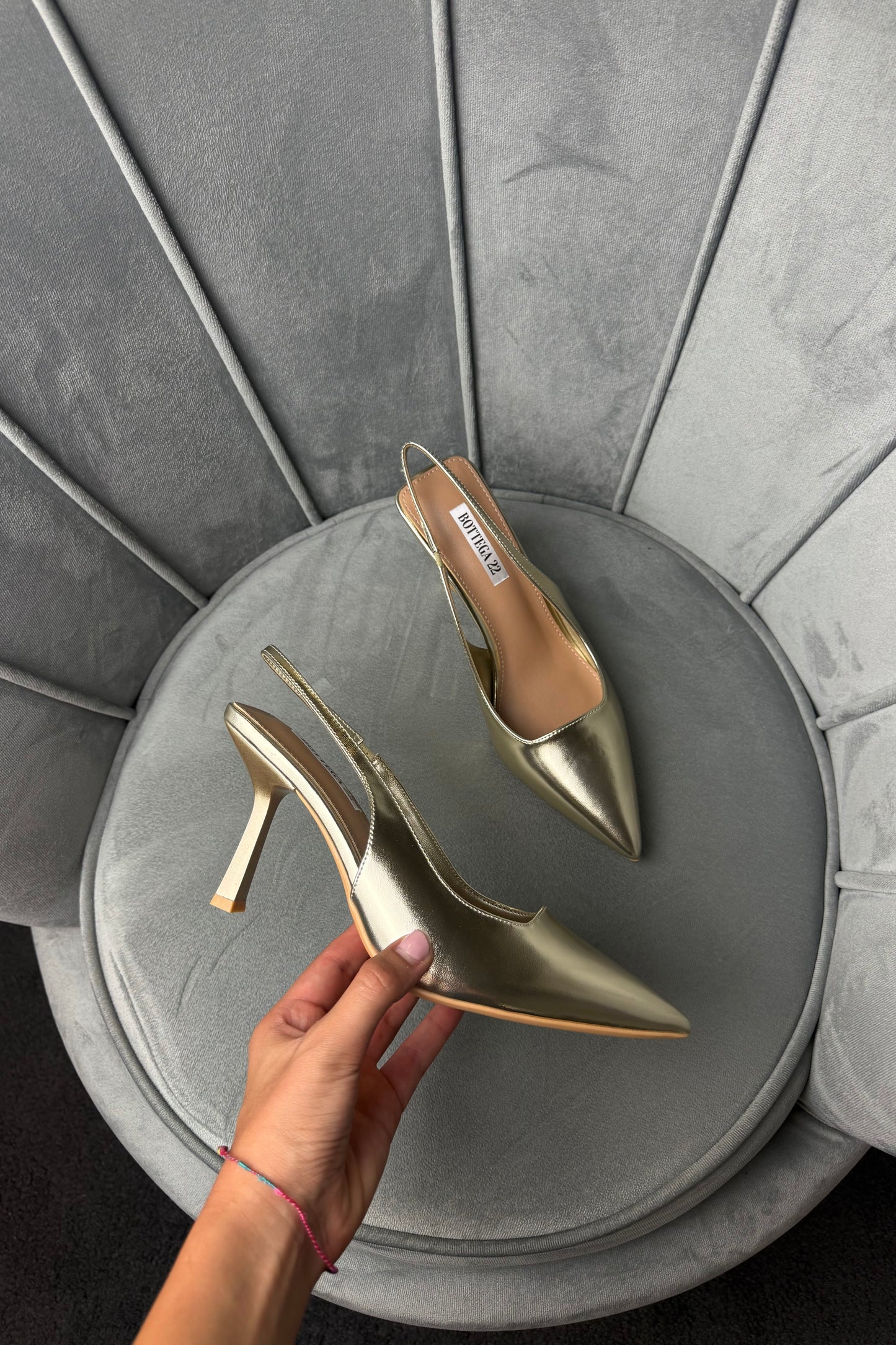 SLINGBACK ORO METALLIC