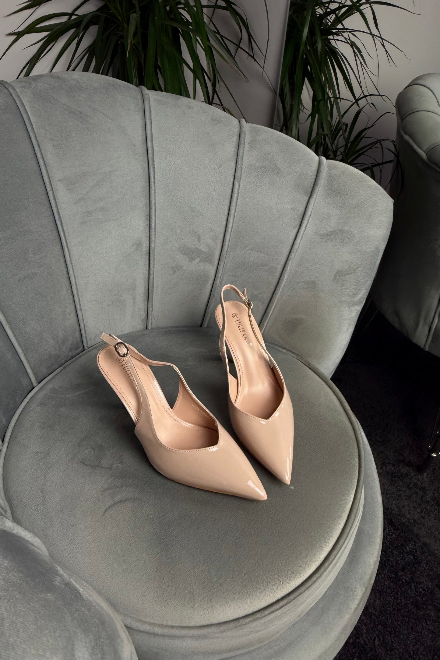 SLINGBACK “V” NUDE