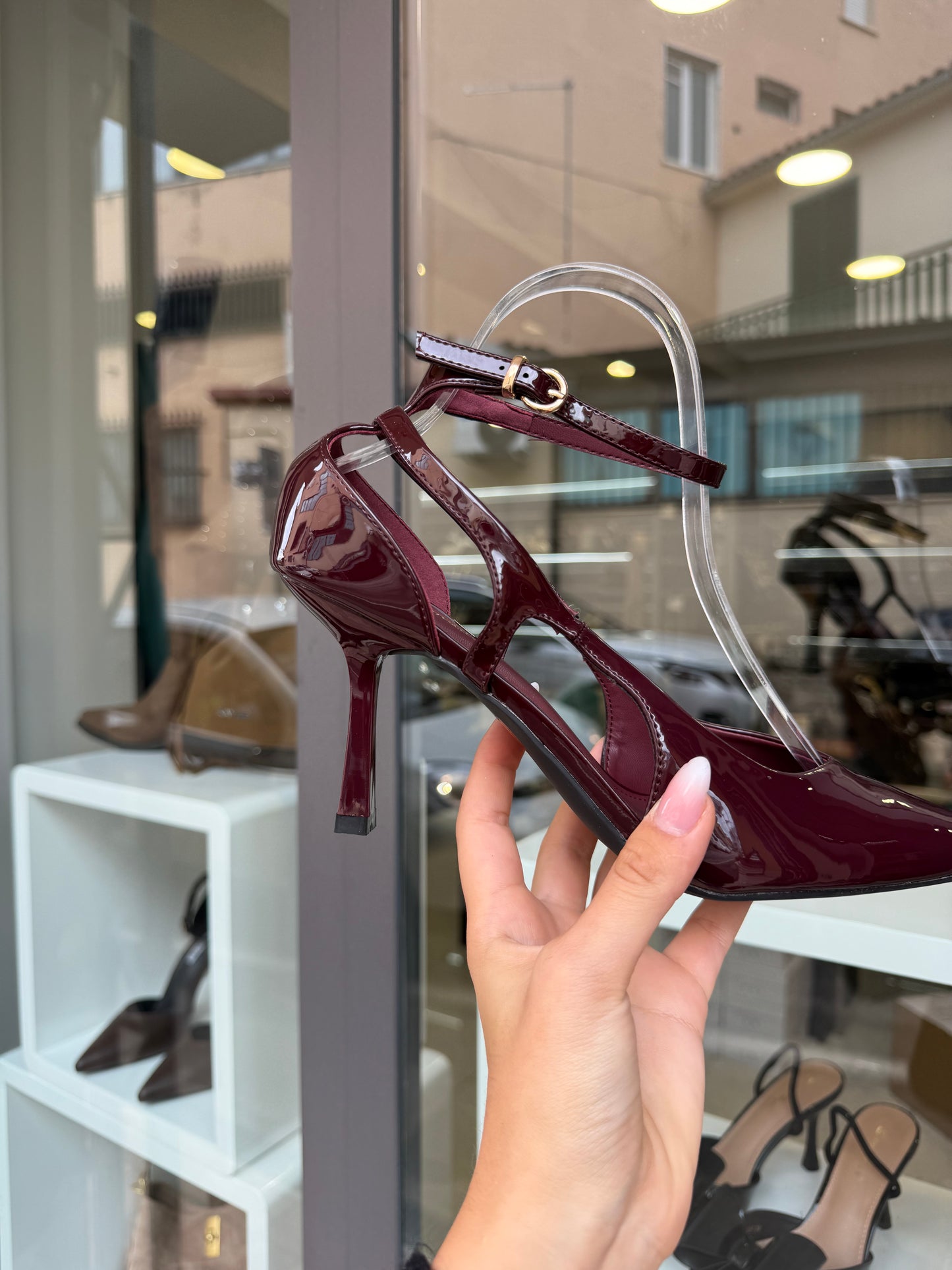 decolleté HEART bordeaux