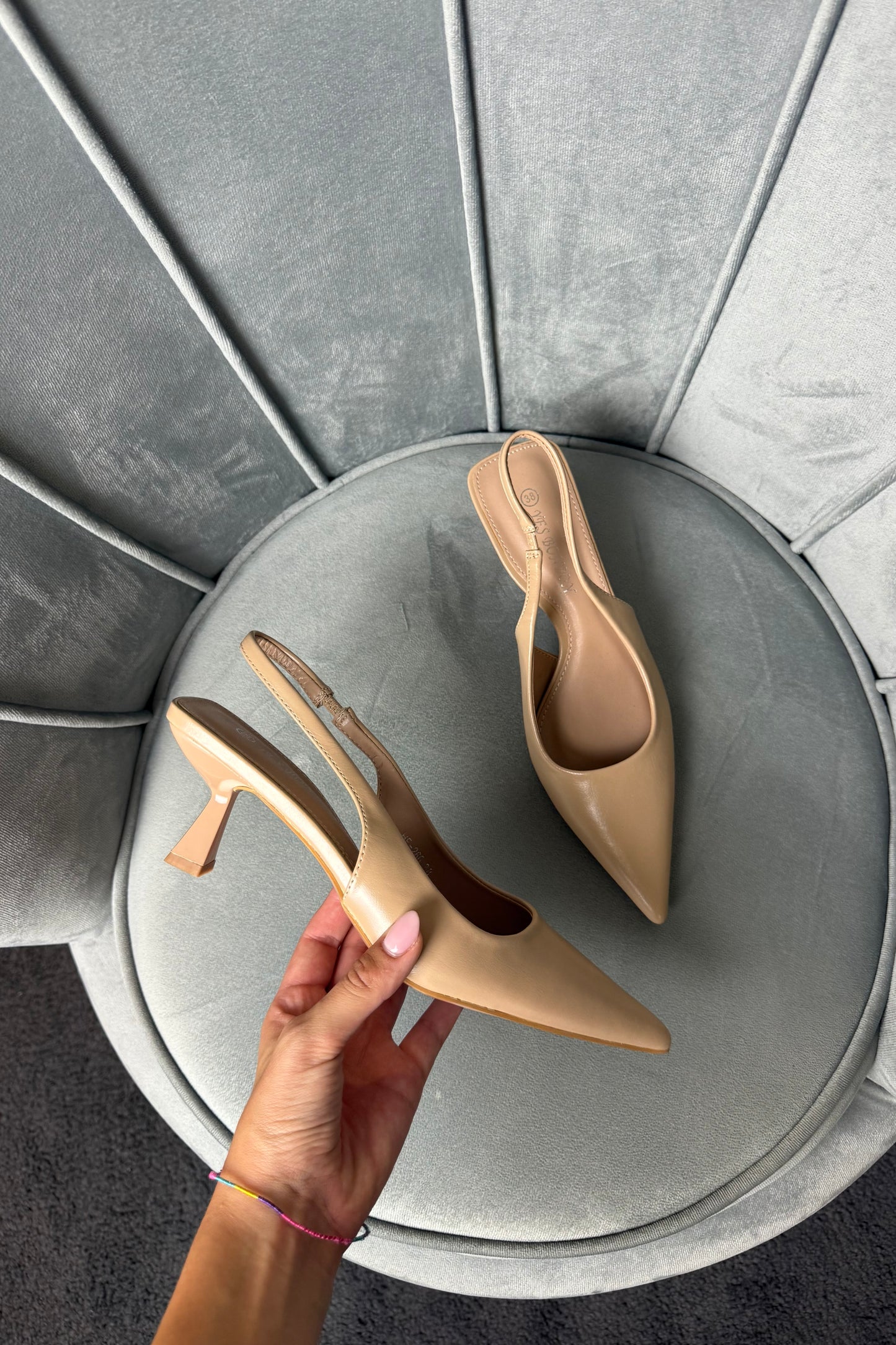 SLINGBACK NUDE KITTEN