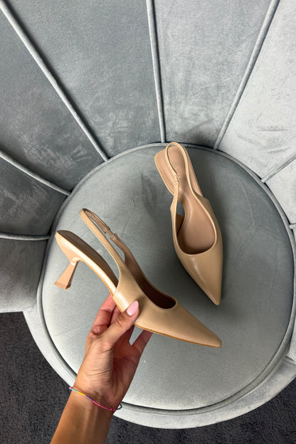 SLINGBACK NUDE KITTEN