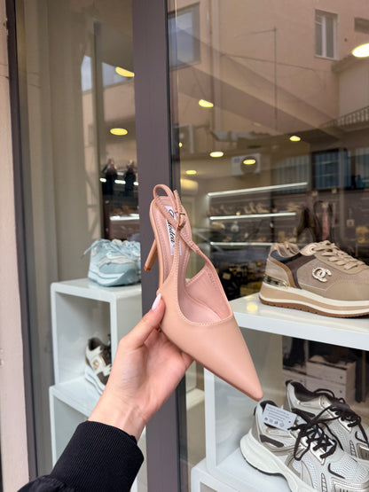 Melanie matte nude slingbacks