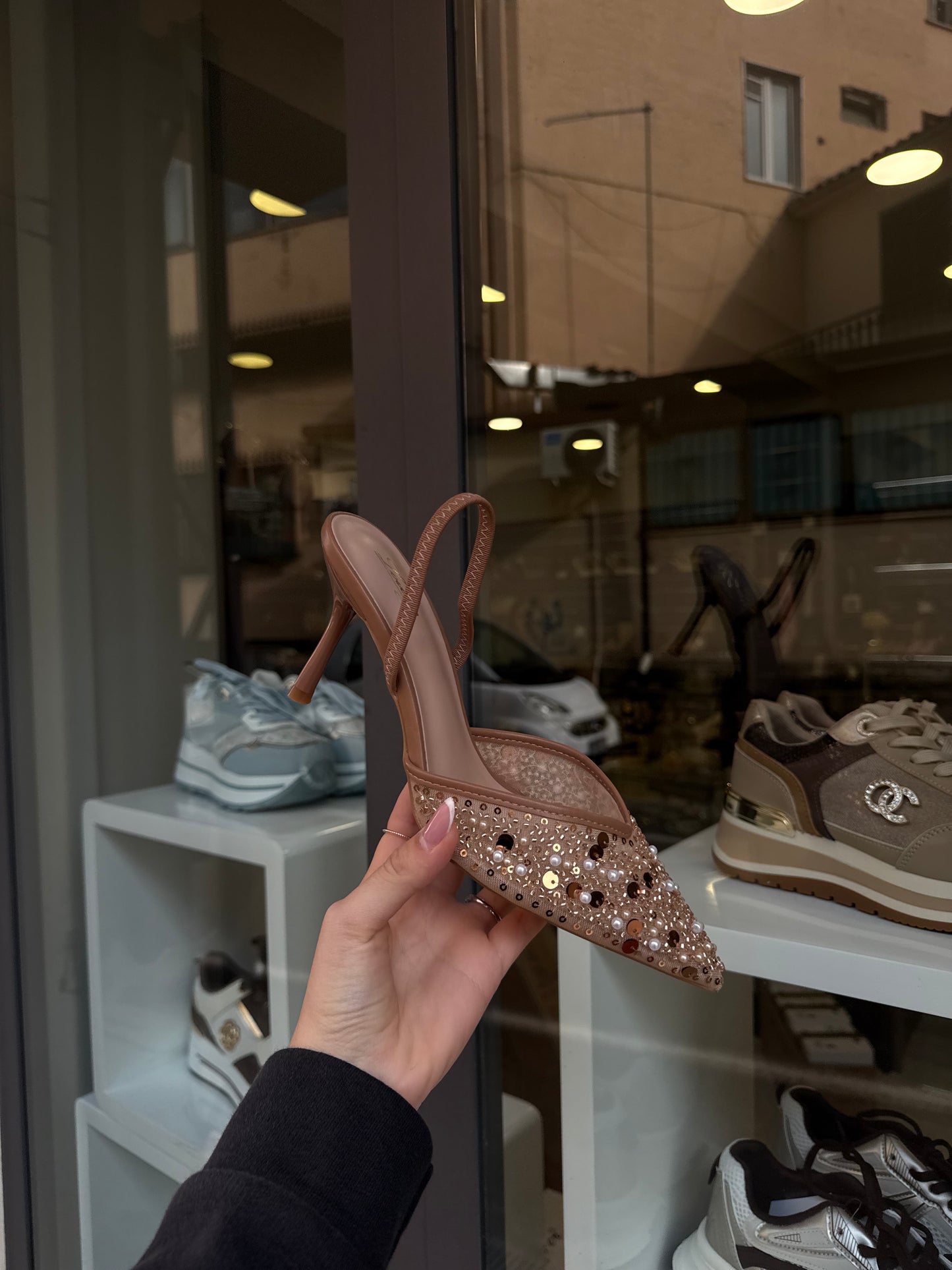 slingback modello Z*RA crema