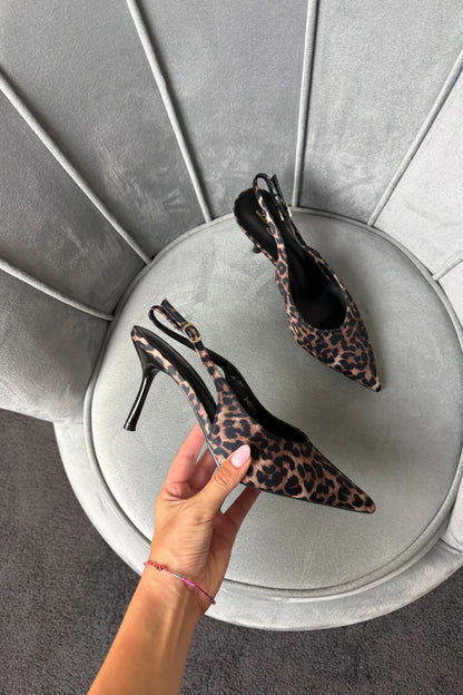 SLINGBACK “V” LEOPARD