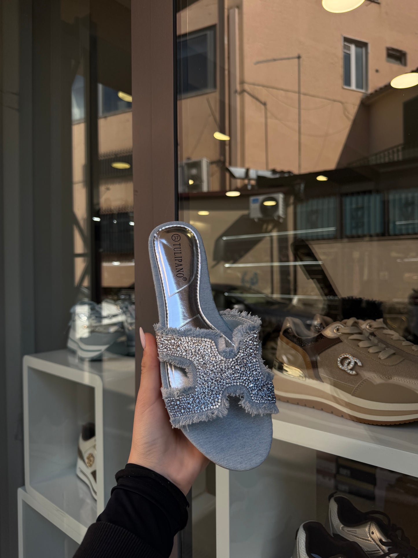 ciabatte HERM*S denim chiaro