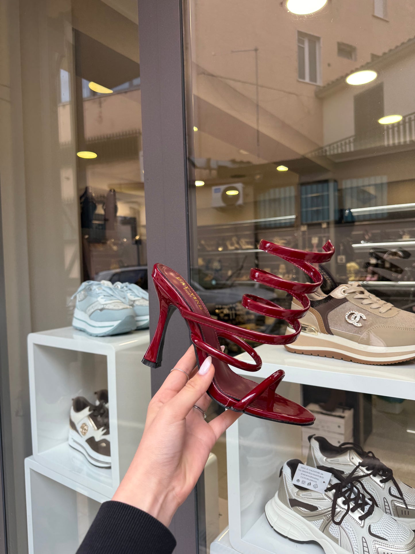 sandali SNAKE bordeaux