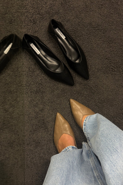 BALLERINE IN ECOPELLE KHAKI