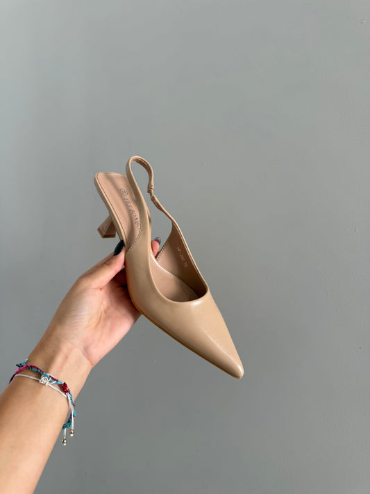 slingback color carne