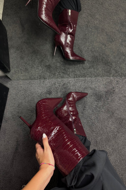 STIVALETTI BURGUNDY