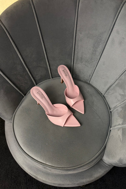 MULES IN ECOPELLE ROSA