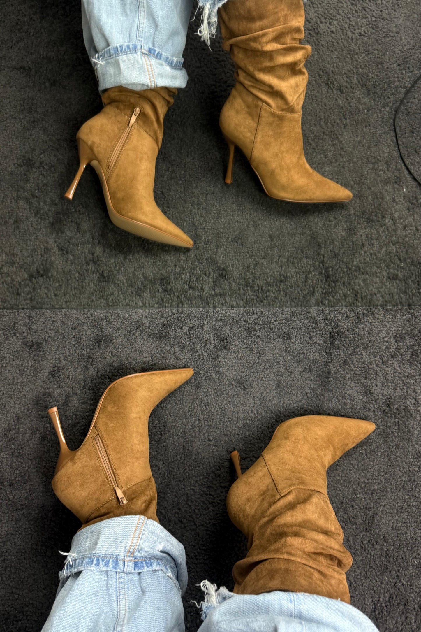 STIVALI CAMEL ARRICCIATI