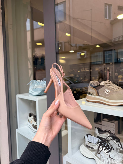 Melanie matte nude slingbacks