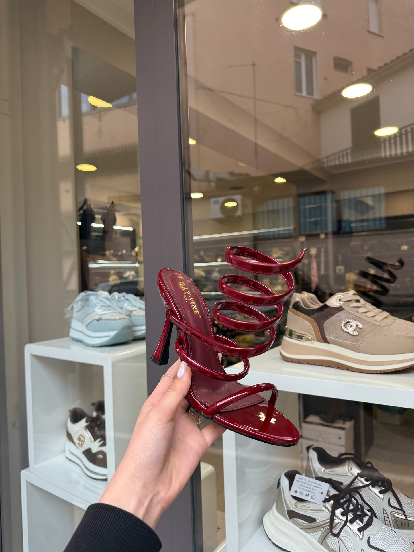 sandali SNAKE bordeaux