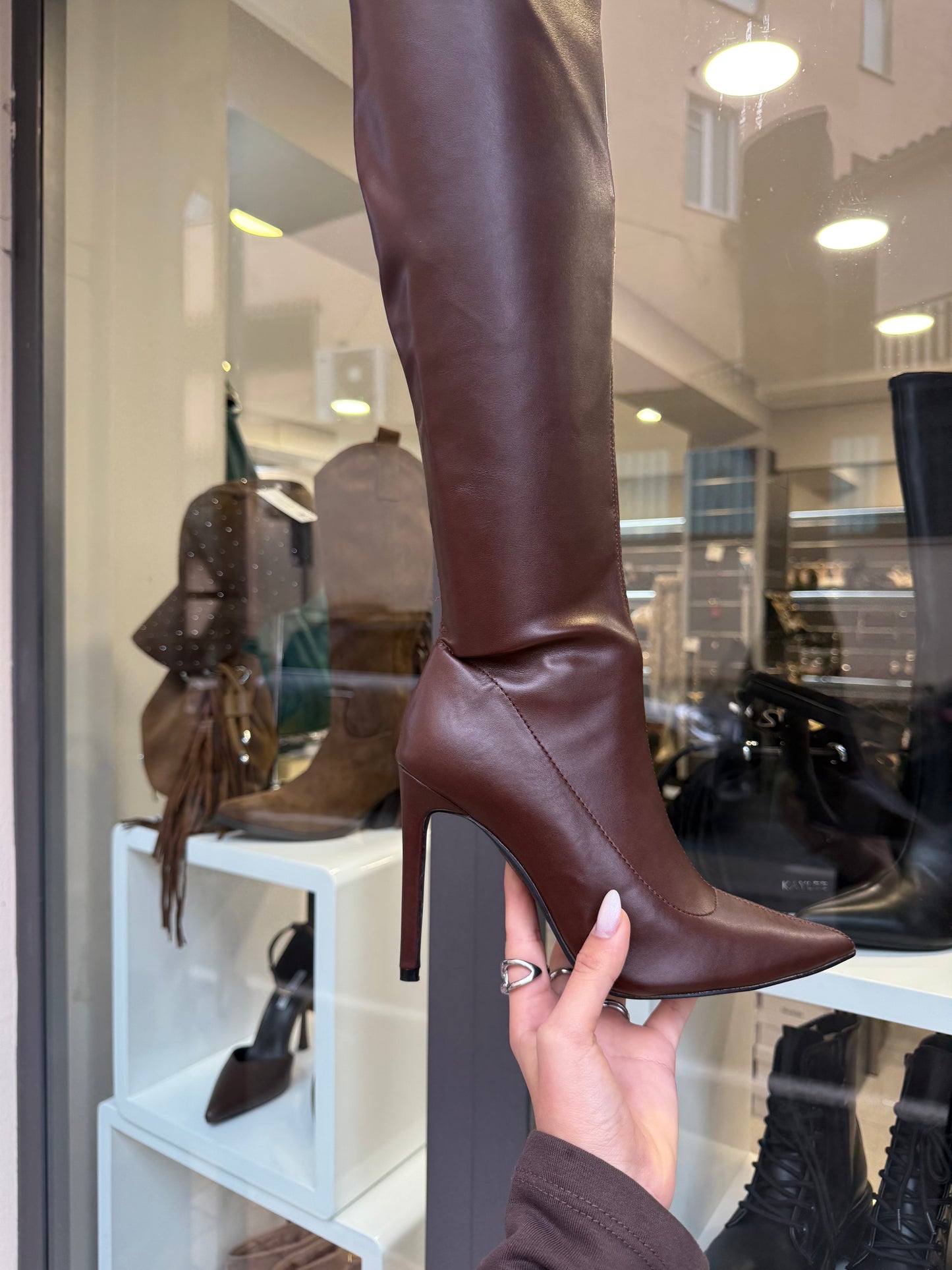 stivali socks alti chocolate