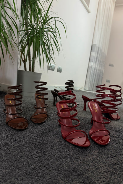 SNAKE brown sandals