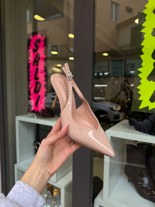 slingback nude “V”