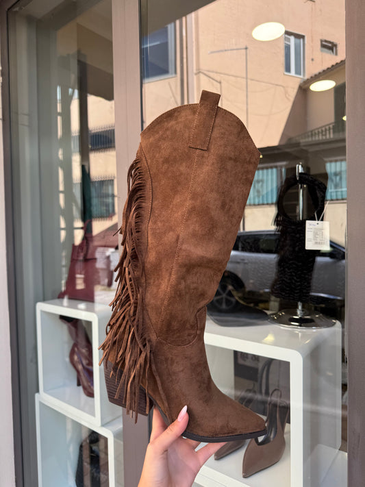 texani scamosciati con frange