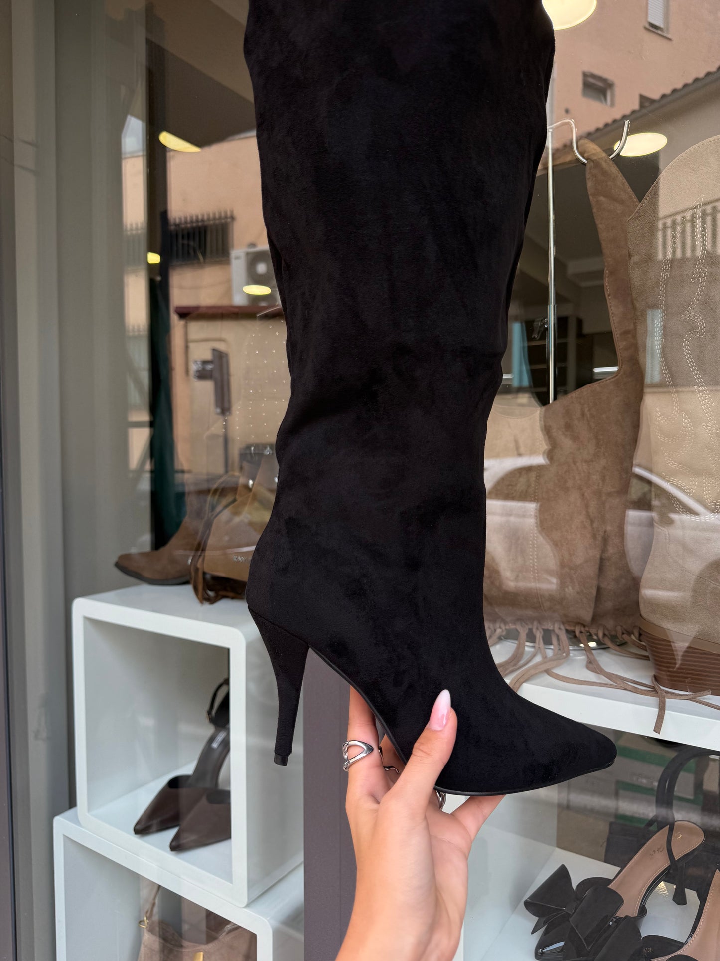 stivali OVER scamosciati neri